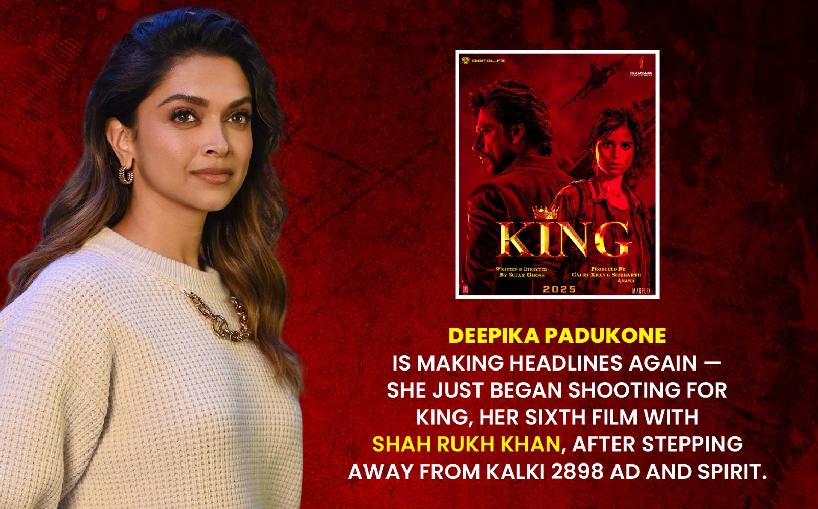 Deepika Padukone is making headlines again — she just began shooting for King, her sixth film with Shah Rukh Khan, after stepping away from Kalki 2898 AD and Spirit